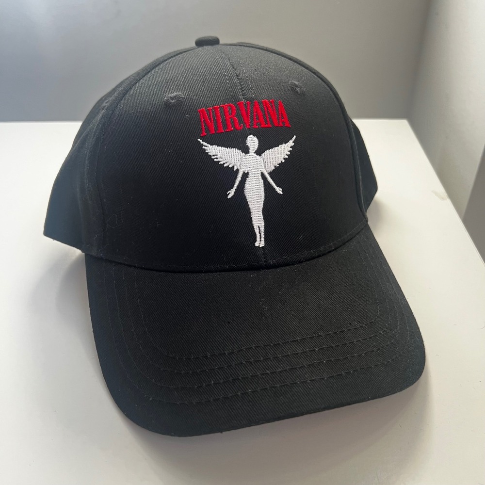 Nirvana In Utero Angel Baseball Cap Black Rock Off Snapback Hat OSFA